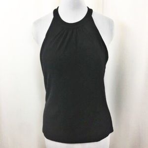 Worn twice Ann Taylor halter rayon top w/shelf bra